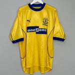 Shop 2000/01 EVERTON GASCOIGNE #18 AWAY SHIRT (XL) PUMA, classic football shirts, vintage football shirts & retro soccer jerseys at Cult Kits