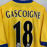 Shop 2000/01 EVERTON GASCOIGNE #18 AWAY SHIRT (XL) PUMA, classic football shirts, vintage football shirts & retro soccer jerseys at Cult Kits