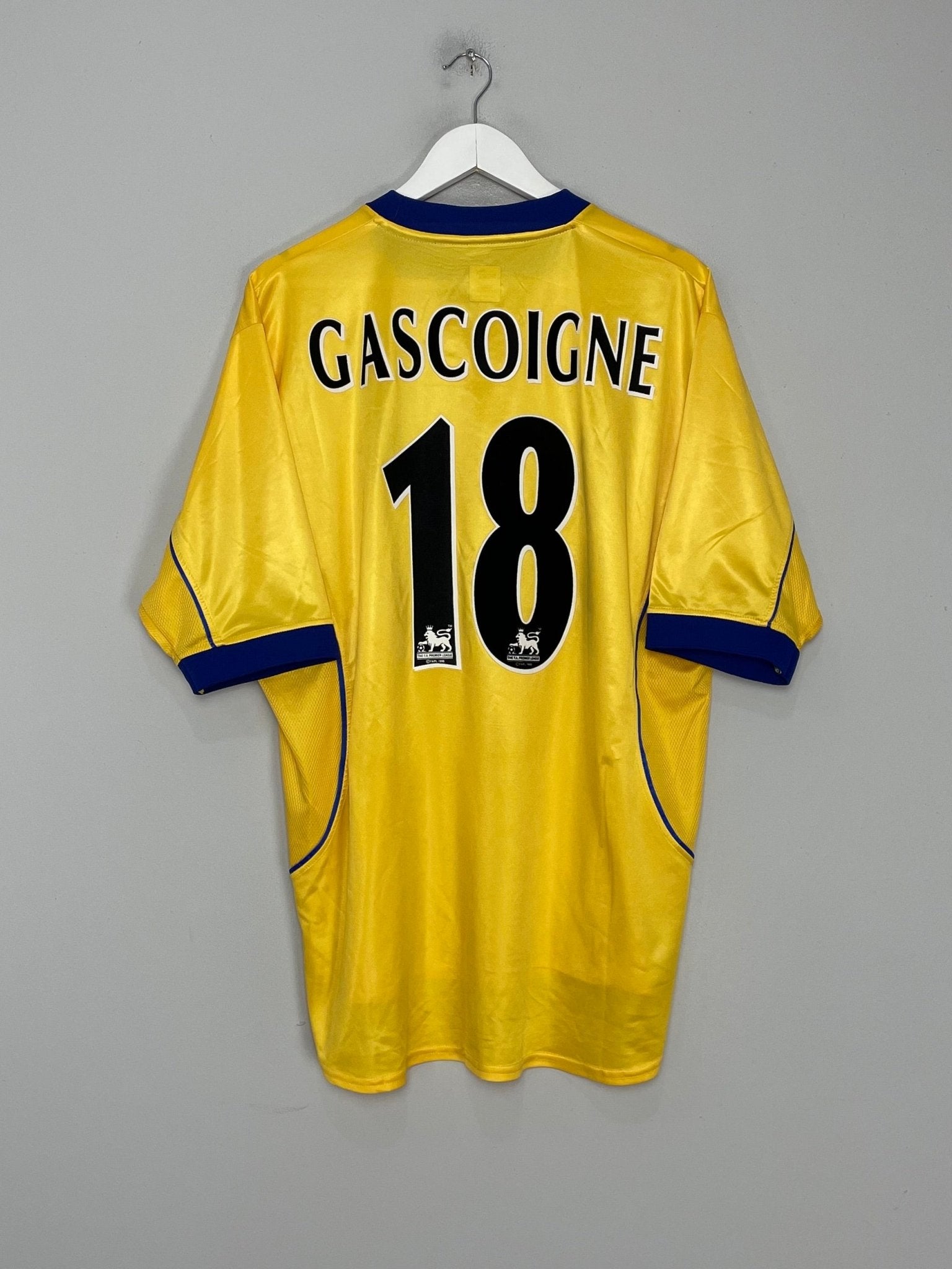 Shop 2000/01 EVERTON GASCOIGNE #18 AWAY SHIRT (XL) PUMA, classic football shirts, vintage football shirts & retro soccer jerseys at Cult Kits