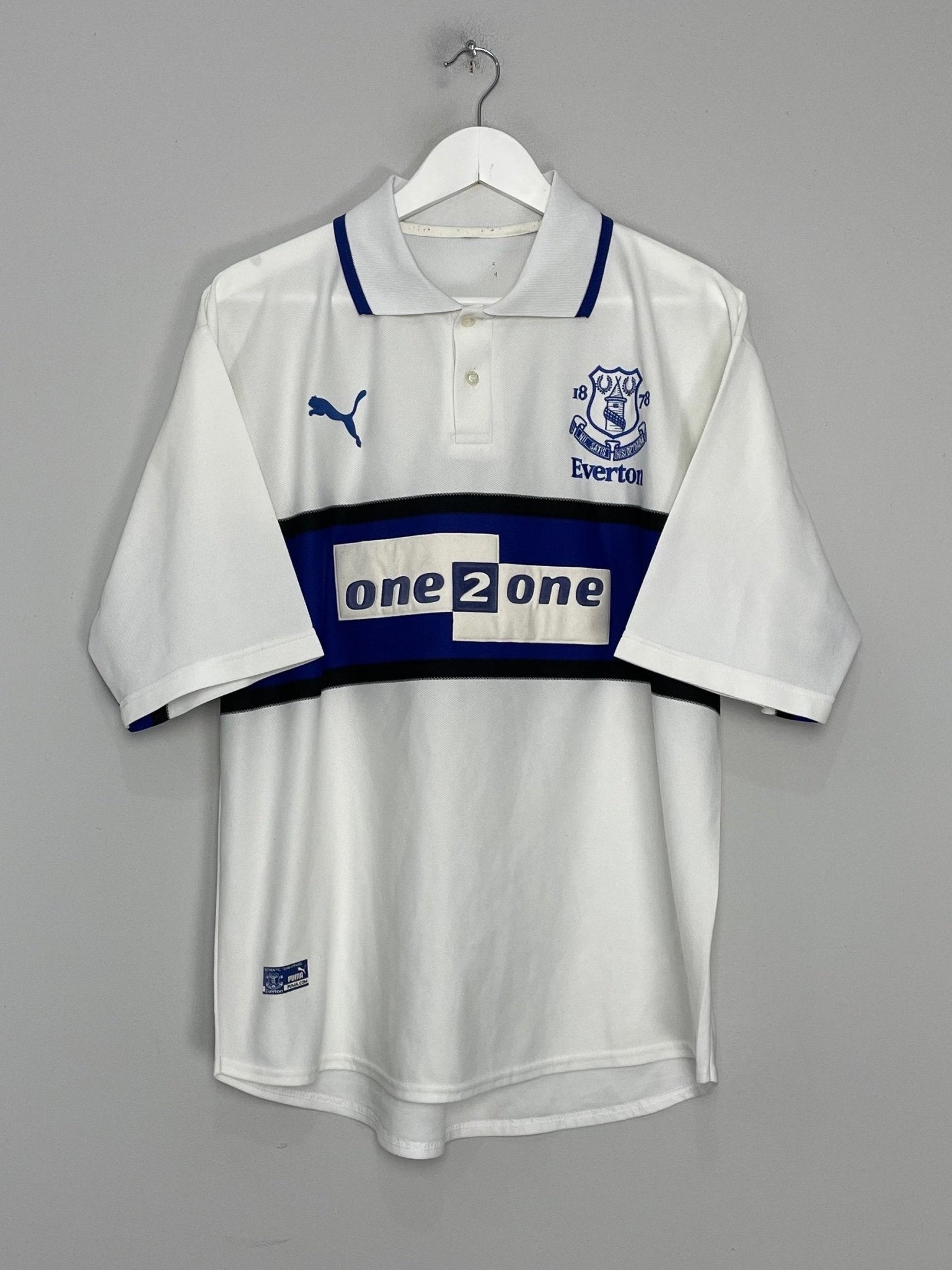 Shop 2000/01 EVERTON THIRD SHIRT (L) PUMA, classic football shirts, vintage football shirts & retro soccer jerseys at Cult Kits