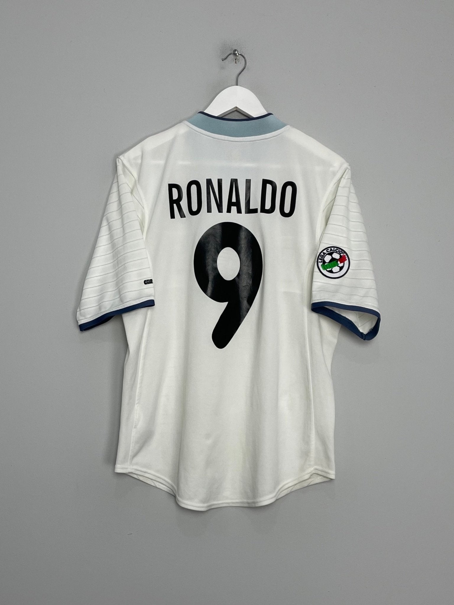 Shop 2000/01 INTER MILAN RONALDO #9 AWAY SHIRT (M) NIKE, classic football shirts, vintage football shirts & retro soccer jerseys at Cult Kits