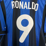 Shop 2000/01 INTER MILAN RONALDO #9 HOME SHIRT (M) NIKE, classic football shirts, vintage football shirts & retro soccer jerseys at Cult Kits
