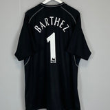 Shop 2000/01 MANCHESTER UNITED BARTHEZ #1 GK SHIRT (XXL) UMBRO, classic football shirts, vintage football shirts & retro soccer jerseys at Cult Kits