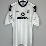 Shop 2000/01 MANCHESTER UNITED BECKHAM #7 C/L AWAY SHIRT (XL) UMBRO, classic football shirts, vintage football shirts & retro soccer jerseys at Cult Kits