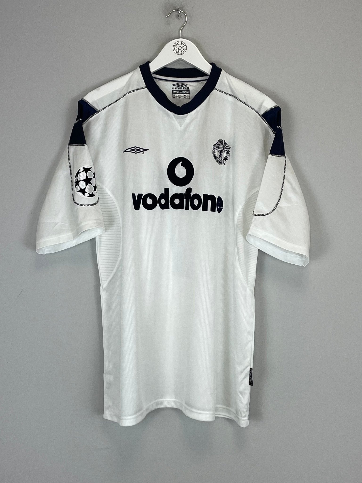 Shop 2000/01 MANCHESTER UNITED BECKHAM #7 C/L AWAY SHIRT (XL) UMBRO, classic football shirts, vintage football shirts & retro soccer jerseys at Cult Kits