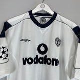 Shop 2000/01 MANCHESTER UNITED BECKHAM #7 C/L AWAY SHIRT (XL) UMBRO, classic football shirts, vintage football shirts & retro soccer jerseys at Cult Kits
