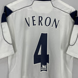 Shop 2000/01 MANCHESTER UNITED VERON #4 AWAY SHIRT (M) UMBRO, classic football shirts, vintage football shirts & retro soccer jerseys at Cult Kits