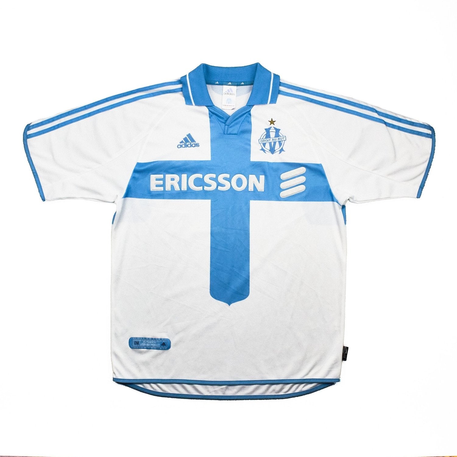 Buy 2000/01 Marseille Home Shirt (M) Adidas ~ Free worldwide shipping ~ Authentic Vintage Football Shirts from Cult Kits