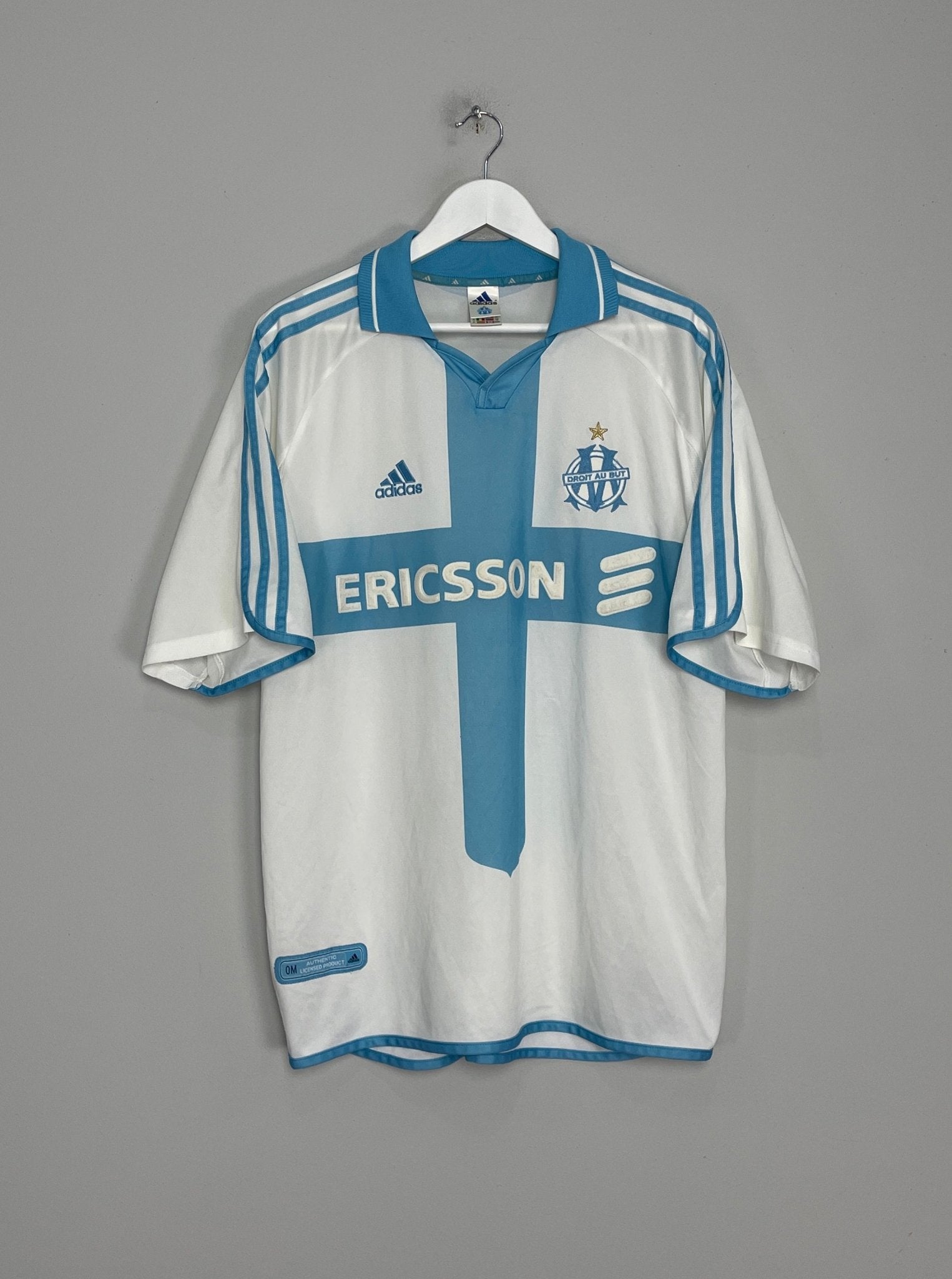 Shop 2000/01 MARSEILLE HOME SHIRT (XL) ADIDAS, classic football shirts, vintage football shirts & retro soccer jerseys at Cult Kits