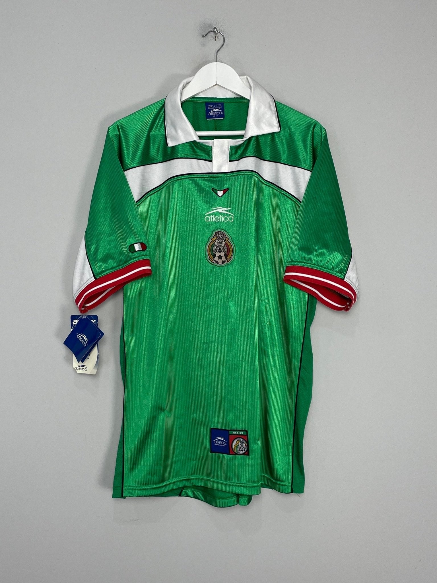 Shop 2000/01 MEXICO *BNWT* HOME SHIRT (XL) ATLETICA, classic football shirts, vintage football shirts & retro soccer jerseys at Cult Kits