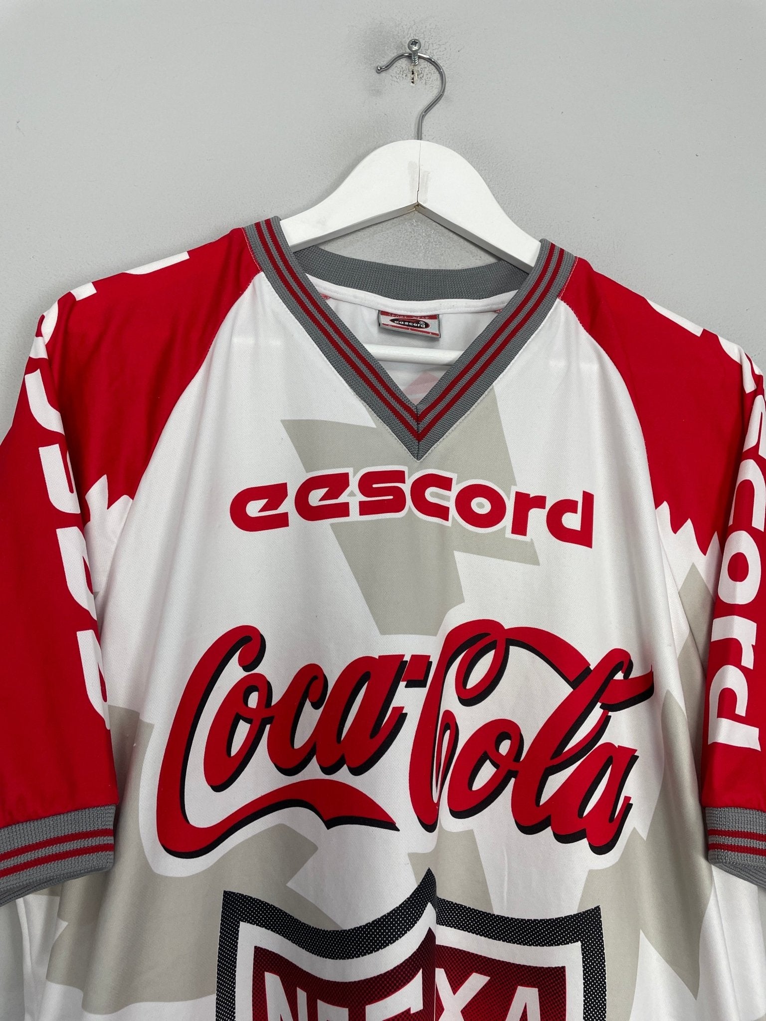 Shop 2000/01 NECAXA HOME SHIRT (L) EESCORD, classic football shirts, vintage football shirts & retro soccer jerseys at Cult Kits