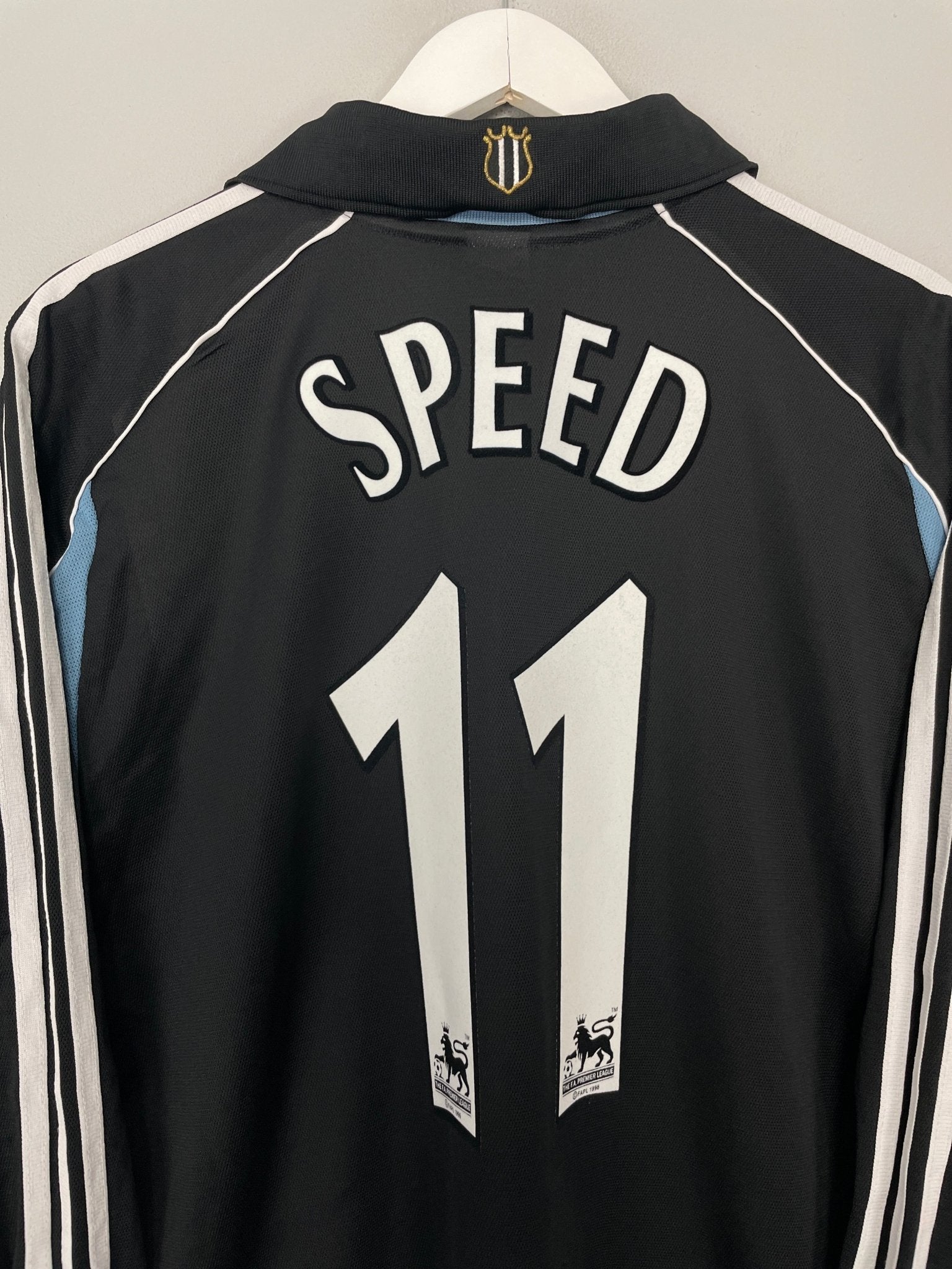Shop 2000/01 NEWCASTLE UNITED SPEED #11 L/S AWAY SHIRT (XL) ADIDAS, classic football shirts, vintage football shirts & retro soccer jerseys at Cult Kits