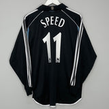 Shop 2000/01 NEWCASTLE UNITED SPEED #11 L/S AWAY SHIRT (XL) ADIDAS, classic football shirts, vintage football shirts & retro soccer jerseys at Cult Kits