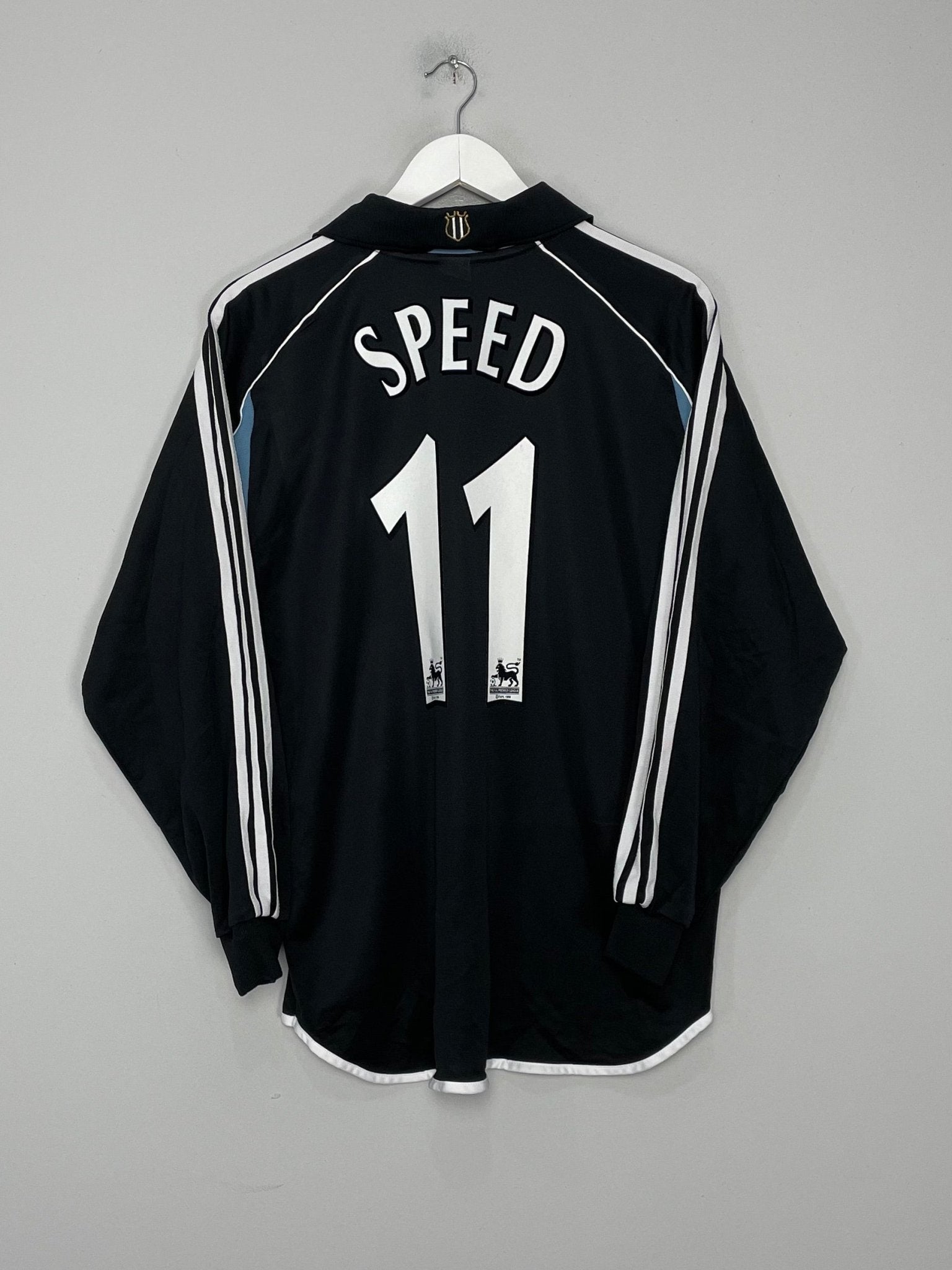 Shop 2000/01 NEWCASTLE UNITED SPEED #11 L/S AWAY SHIRT (XL) ADIDAS, classic football shirts, vintage football shirts & retro soccer jerseys at Cult Kits