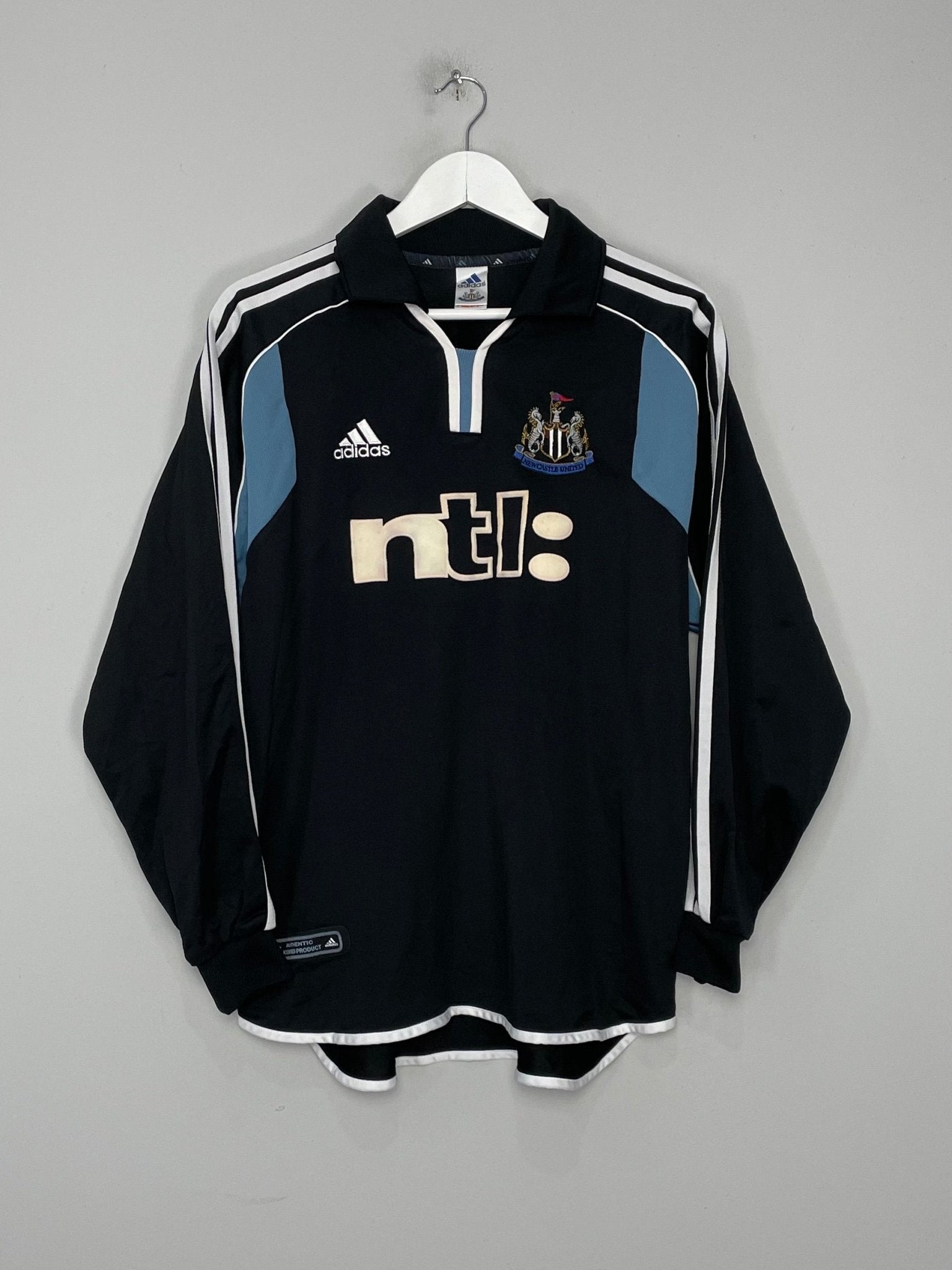 Shop 2000/01 NEWCASTLE UNITED SPEED #11 L/S AWAY SHIRT (XL) ADIDAS, classic football shirts, vintage football shirts & retro soccer jerseys at Cult Kits