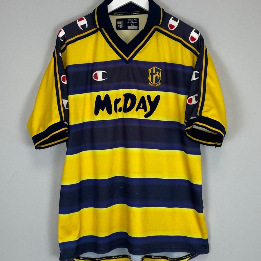 2000/01 PARMA 3 HOME SHIRT (XL) CHAMPION - Cult Kits - XL - Buy Vintage Football Shirts, Authentic Retro Football Shirts For Sale, Classic Football Shirts & Soccer Jersey