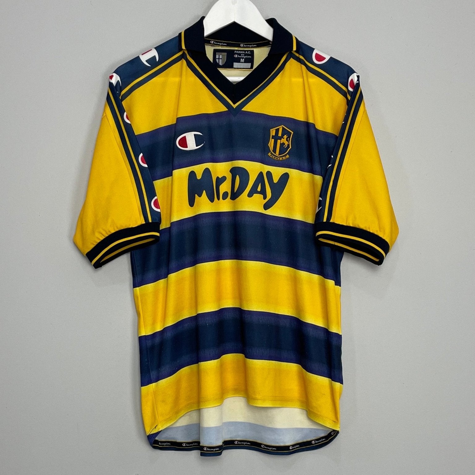Shop 2000/01 PARMA HOME SHIRT (M) CHAMPION, classic football shirts, vintage football shirts & retro soccer jerseys at Cult Kits