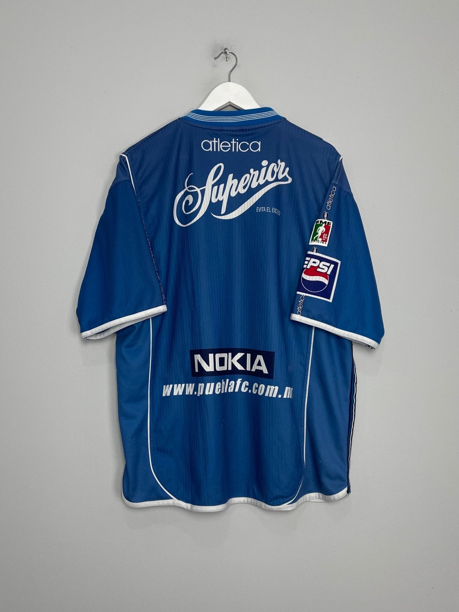 Shop 2000/01 PUEBLA AWAY SHIRT (L) ATLETICA, classic football shirts, vintage football shirts & retro soccer jerseys at Cult Kits