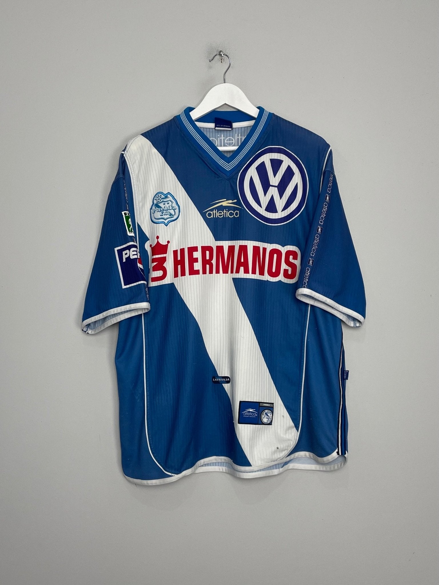 Shop 2000/01 PUEBLA AWAY SHIRT (L) ATLETICA, classic football shirts, vintage football shirts & retro soccer jerseys at Cult Kits