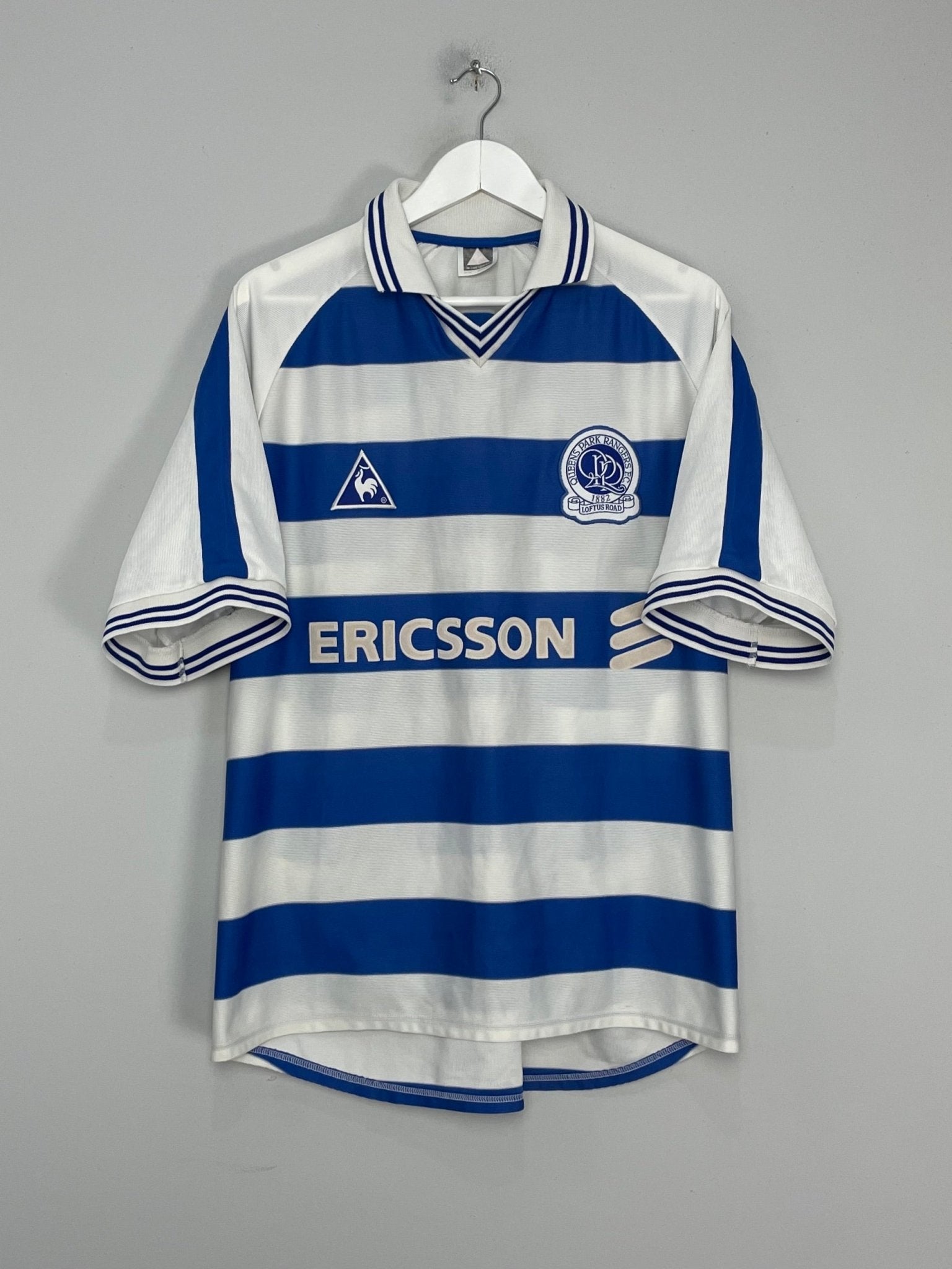 Shop 2000/01 QPR HOME SHIRT (L) LE COQ, classic football shirts, vintage football shirts & retro soccer jerseys at Cult Kits