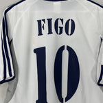 Shop 2000/01 REAL MADRID FIGO #10 HOME SHIRT (L) ADIDAS, classic football shirts, vintage football shirts & retro soccer jerseys at Cult Kits