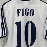 Shop 2000/01 REAL MADRID FIGO #10 HOME SHIRT (L) ADIDAS, classic football shirts, vintage football shirts & retro soccer jerseys at Cult Kits