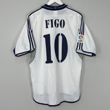 Shop 2000/01 REAL MADRID FIGO #10 HOME SHIRT (L) ADIDAS, classic football shirts, vintage football shirts & retro soccer jerseys at Cult Kits