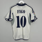 Shop 2000/01 REAL MADRID FIGO #10 HOME SHIRT (S) ADIDAS, classic football shirts, vintage football shirts & retro soccer jerseys at Cult Kits