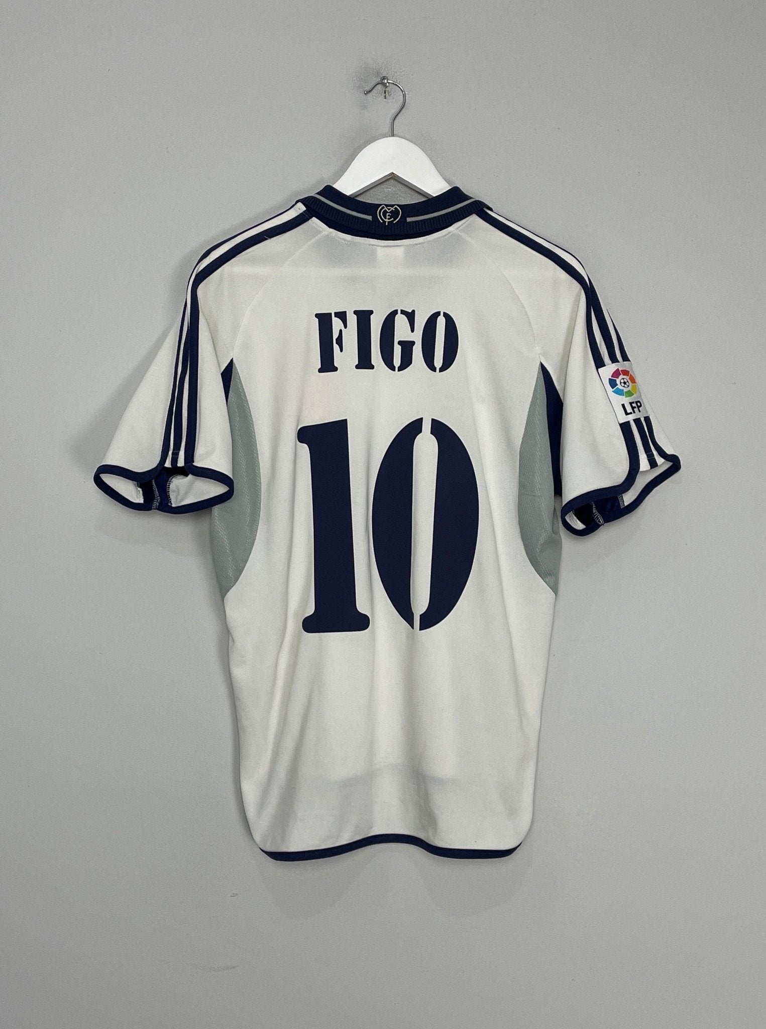 Shop 2000/01 REAL MADRID FIGO #10 HOME SHIRT (S) ADIDAS, classic football shirts, vintage football shirts & retro soccer jerseys at Cult Kits
