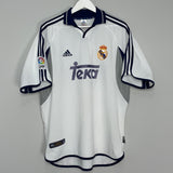 Shop 2000/01 REAL MADRID HOME SHIRT (L) ADIDAS, classic football shirts, vintage football shirts & retro soccer jerseys at Cult Kits