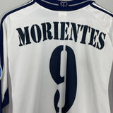 Shop 2000/01 REAL MADRID MORIENTES #9 *MATCH ISSUE* C/L HOME SHIRT (XL) ADIDAS, classic football shirts, vintage football shirts & retro soccer jerseys at Cult Kits