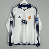 Shop 2000/01 REAL MADRID MORIENTES #9 *MATCH ISSUE* C/L HOME SHIRT (XL) ADIDAS, classic football shirts, vintage football shirts & retro soccer jerseys at Cult Kits