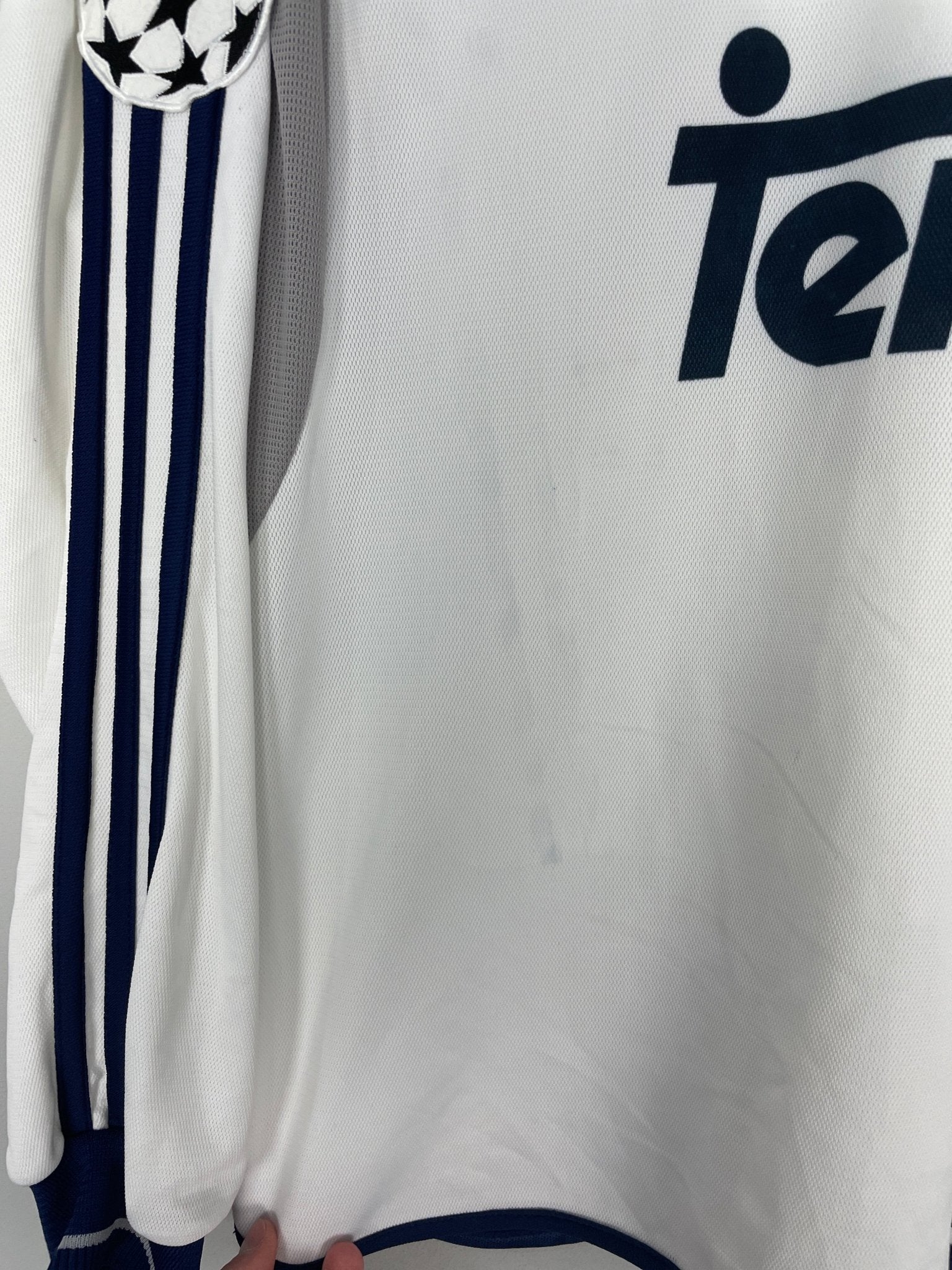 Shop 2000/01 REAL MADRID MORIENTES #9 *MATCH ISSUE* C/L HOME SHIRT (XL) ADIDAS, classic football shirts, vintage football shirts & retro soccer jerseys at Cult Kits