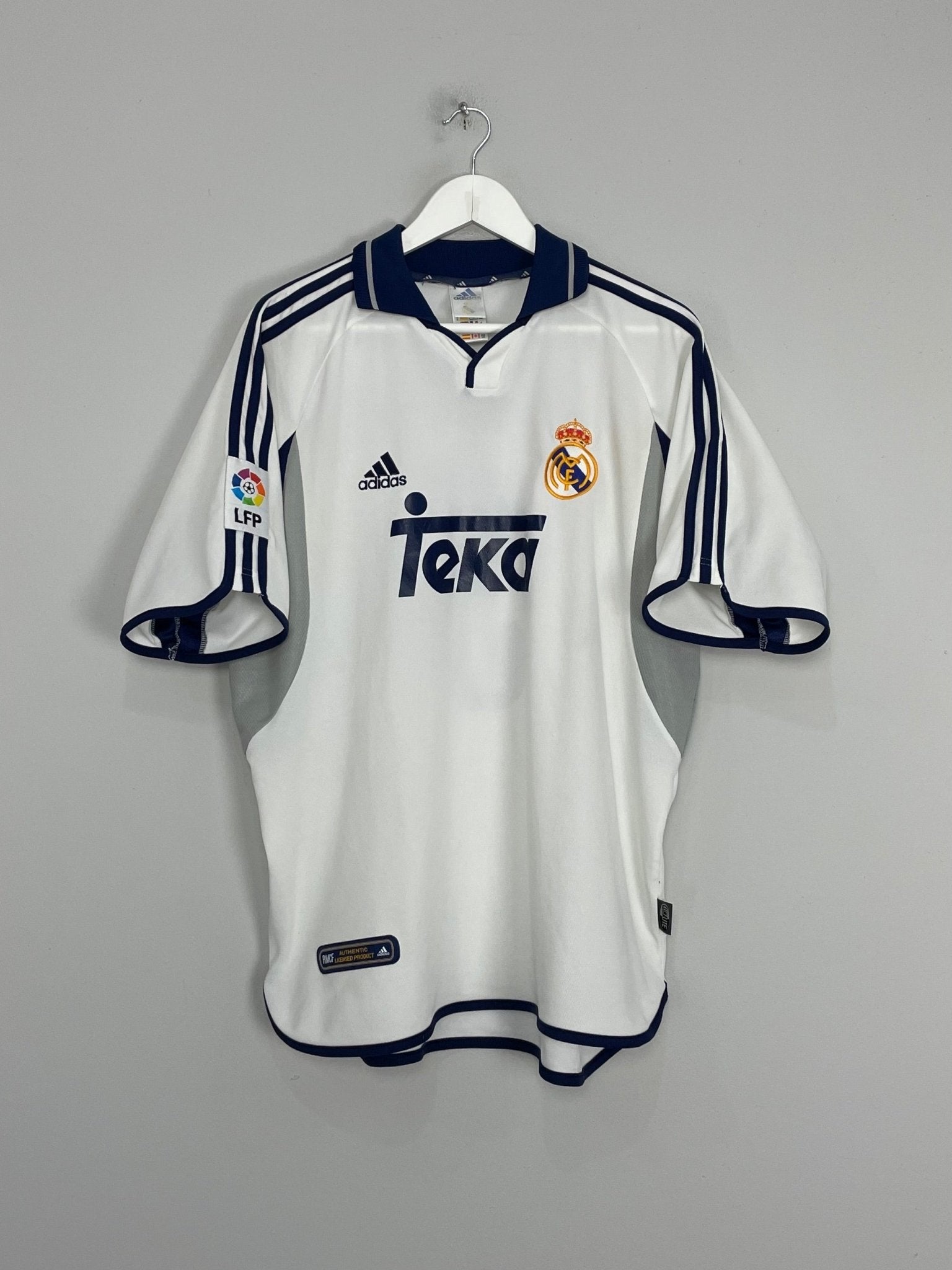 Shop 2000/01 REAL MADRID R.CARLOS #3 HOME SHIRT (L) ADIDAS, classic football shirts, vintage football shirts & retro soccer jerseys at Cult Kits