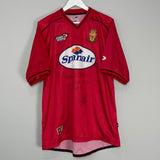 Shop 2000/01 REAL MALLORCA ENGONGA #23 *SIGNED* HOME SHIRT (XXL) JOHN SMITH, classic football shirts, vintage football shirts & retro soccer jerseys at Cult Kits