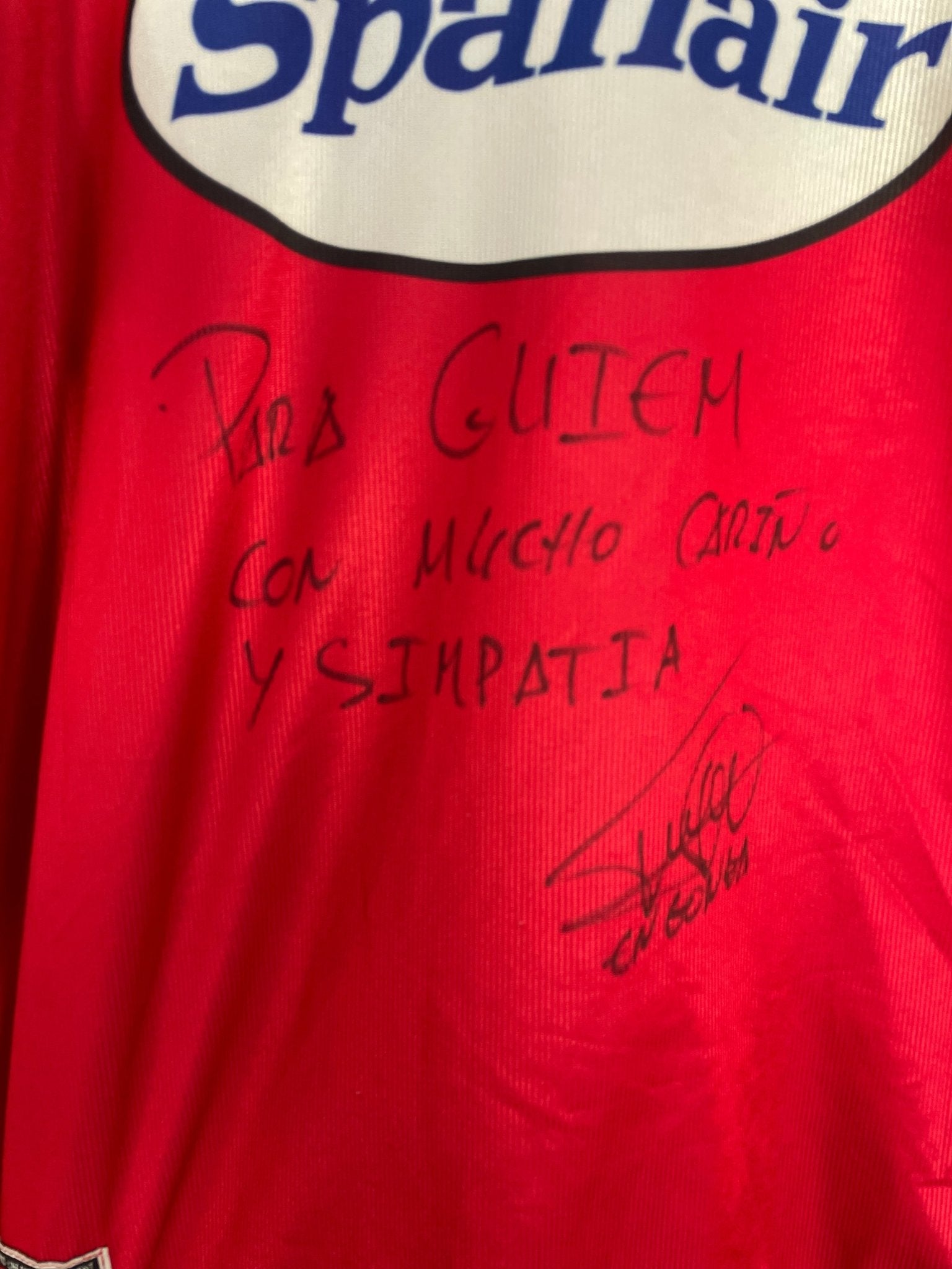 Shop 2000/01 REAL MALLORCA ENGONGA #23 *SIGNED* HOME SHIRT (XXL) JOHN SMITH, classic football shirts, vintage football shirts & retro soccer jerseys at Cult Kits