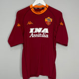 Shop 2000/01 ROMA BATISTUTA #18 HOME SHIRT (XXL) KAPPA, classic football shirts, vintage football shirts & retro soccer jerseys at Cult Kits
