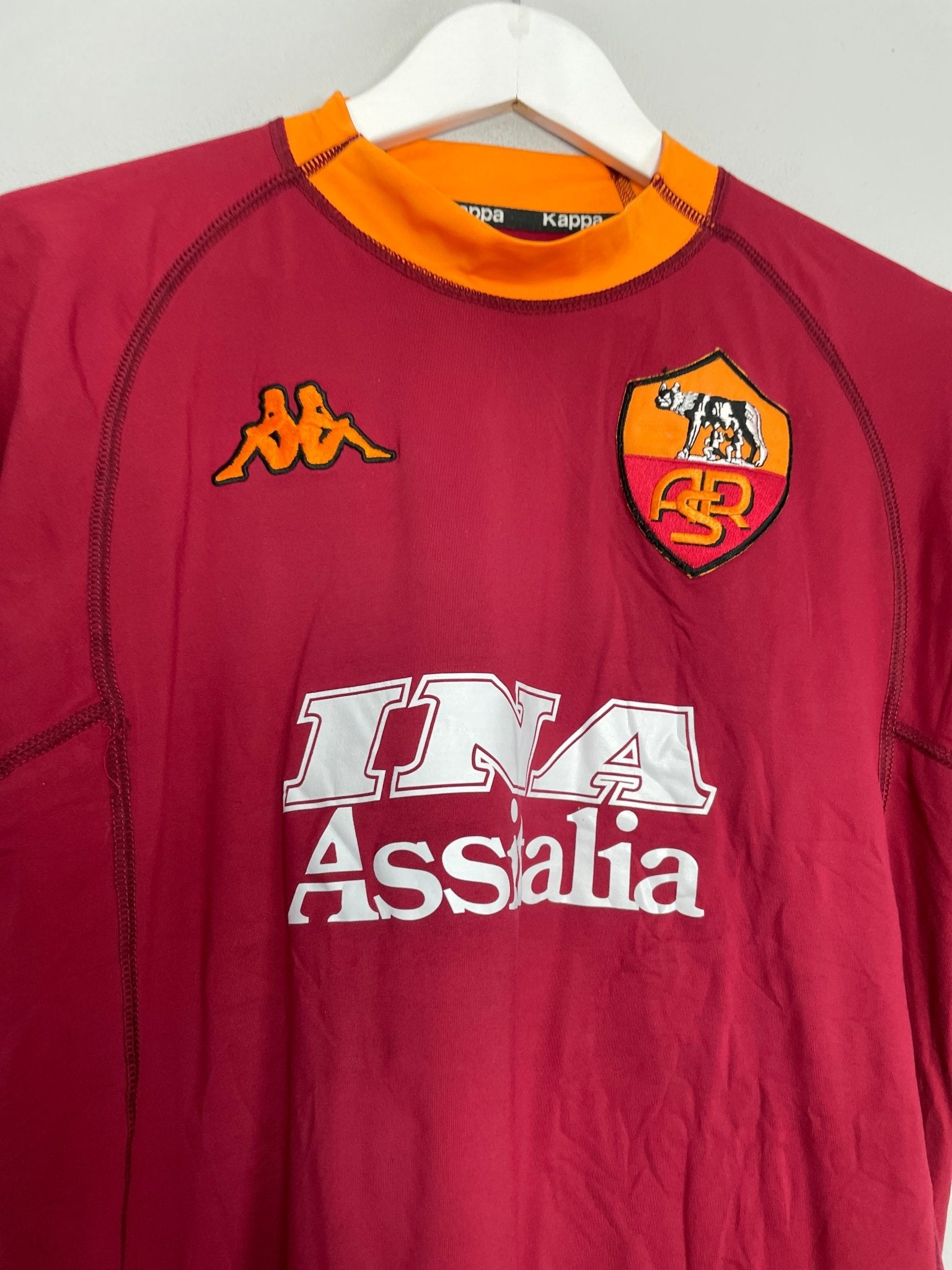 Shop 2000/01 ROMA NAKATA #8 *BNWT* HOME SHIRT (XL) KAPPA, classic football shirts, vintage football shirts & retro soccer jerseys at Cult Kits