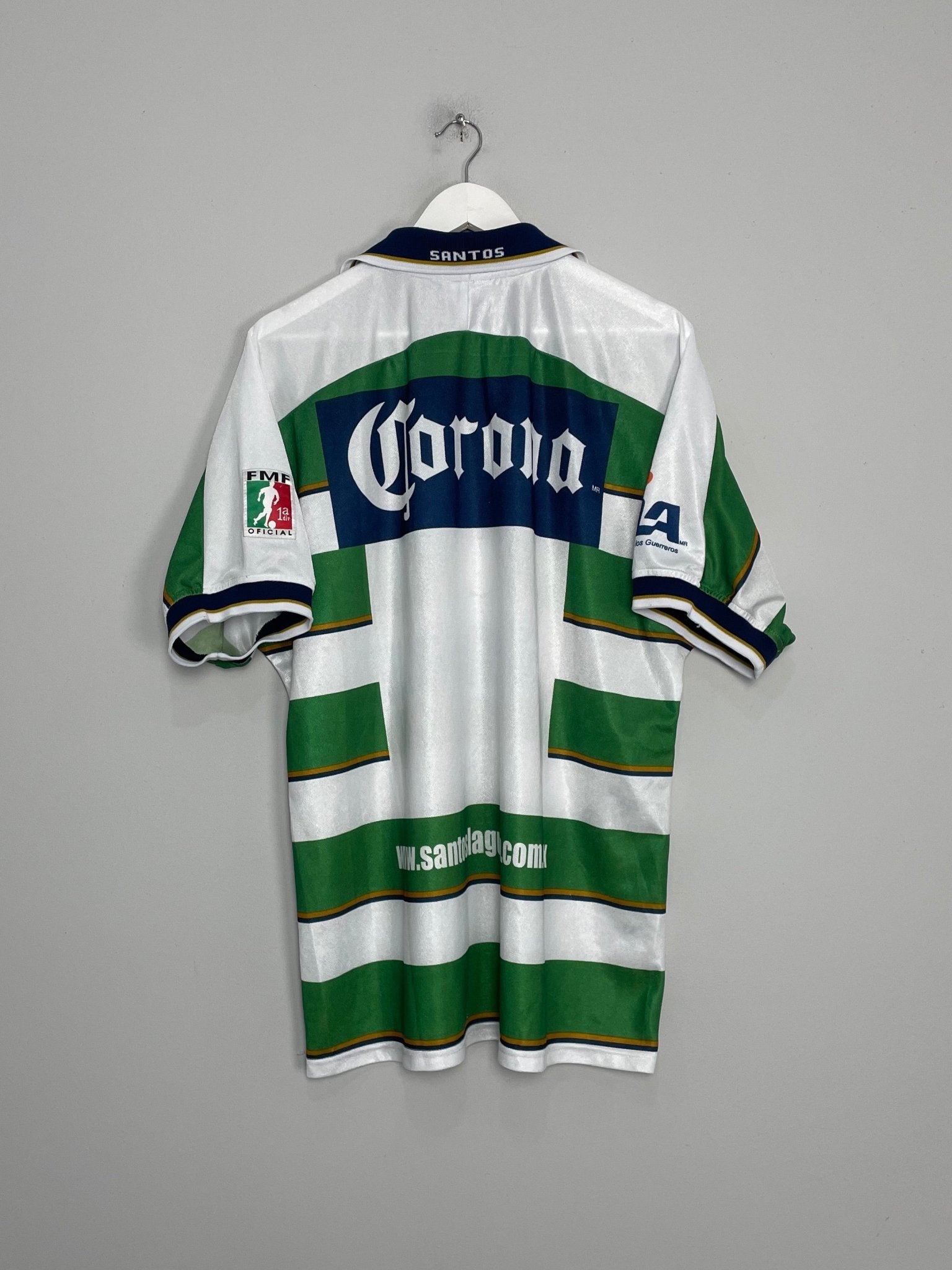 Shop 2000/01 SANTOS LAGUNA HOME SHIRT (L) CORONA SPORT, classic football shirts, vintage football shirts & retro soccer jerseys at Cult Kits