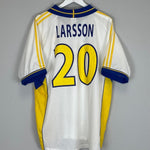 2000/01 SWEDEN LARSSON 7 AWAY SHIRT (XL) ADIDAS - Cult Kits - XL - Buy Vintage Football Shirts, Authentic Retro Football Shirts For Sale, Classic Football Shirts & Soccer Jersey