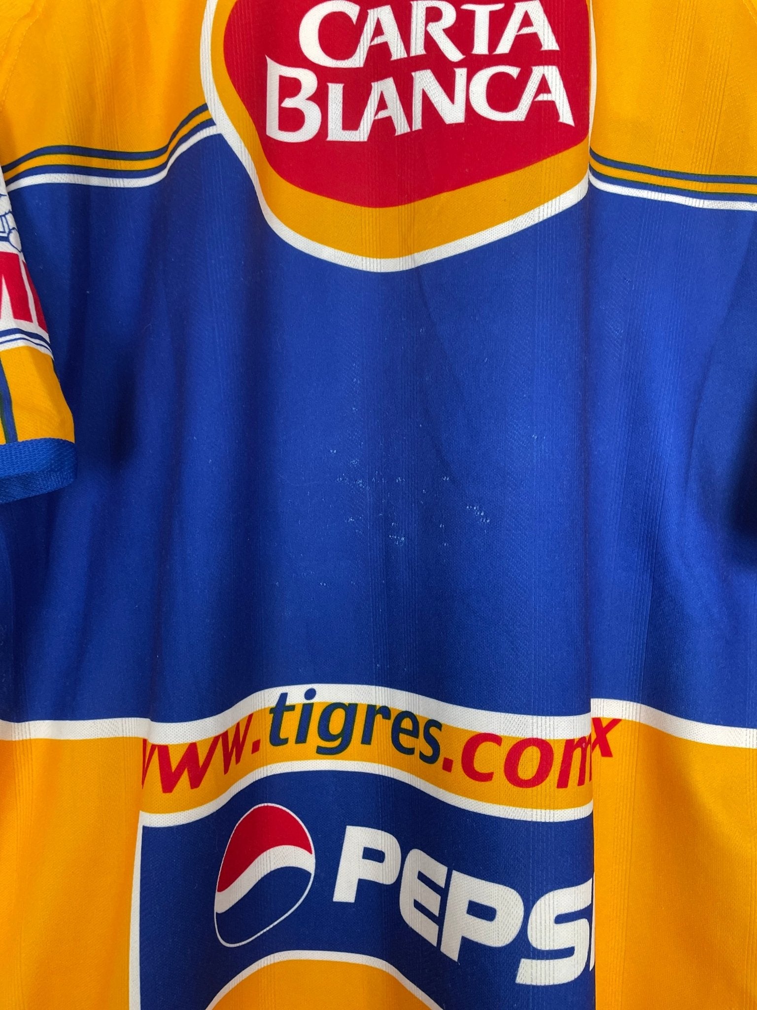 Shop 2000/01 TIGRES HOME SHIRT (S) ATLETICA, classic football shirts, vintage football shirts & retro soccer jerseys at Cult Kits