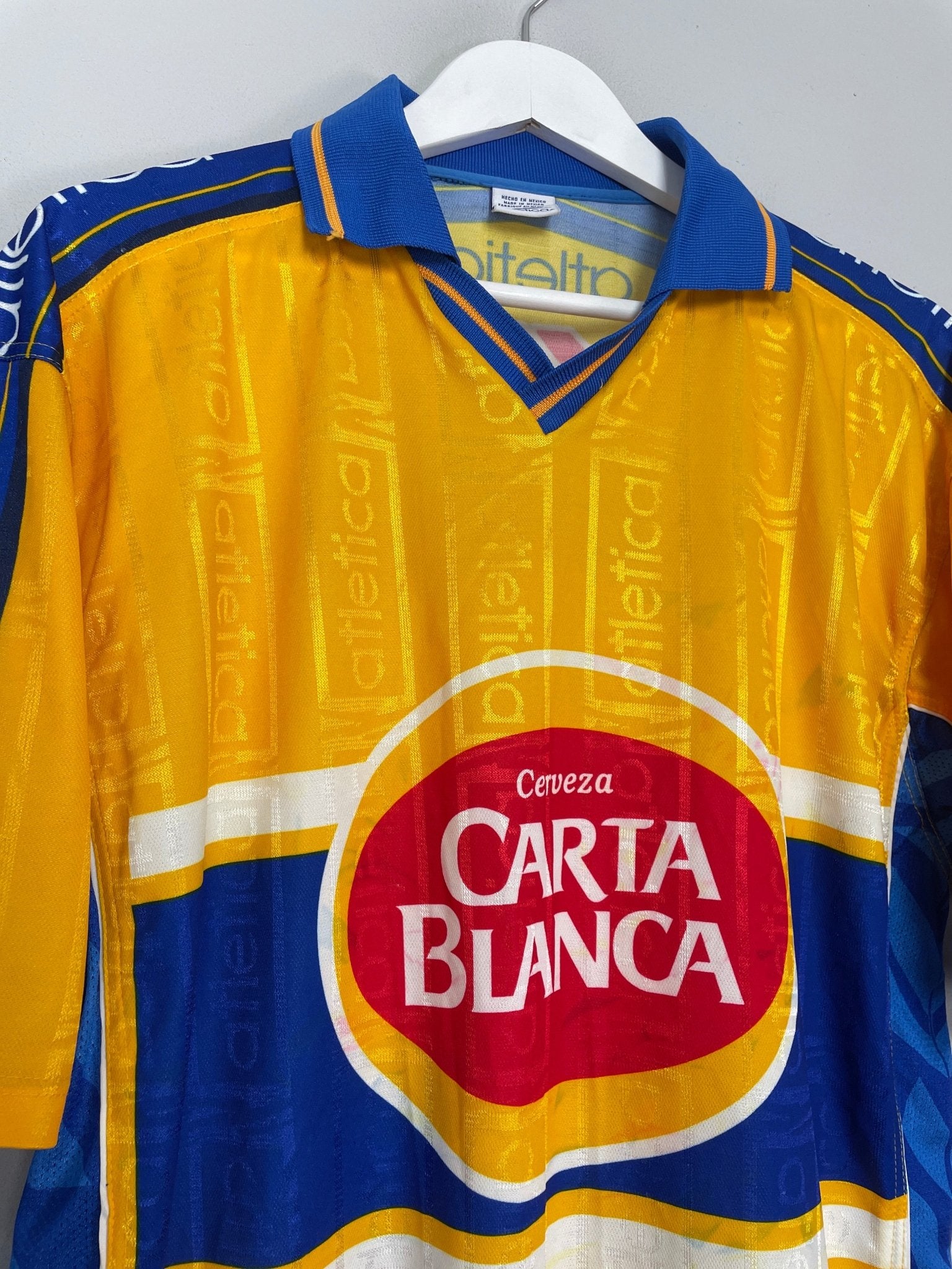 Shop 2000/01 TIGRES TRAINING SHIRT (M) ATLETICA, classic football shirts, vintage football shirts & retro soccer jerseys at Cult Kits