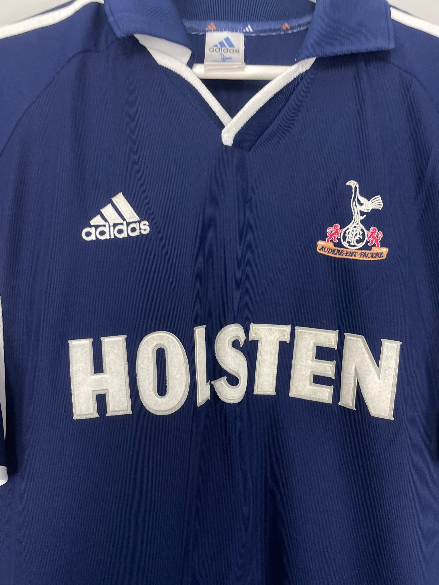 Shop 2000/01 TOTTENHAM REBROV #11 AWAY SHIRT (XL) ADIDAS, classic football shirts, vintage football shirts & retro soccer jerseys at Cult Kits
