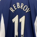 Shop 2000/01 TOTTENHAM REBROV #11 AWAY SHIRT (XL) ADIDAS, classic football shirts, vintage football shirts & retro soccer jerseys at Cult Kits
