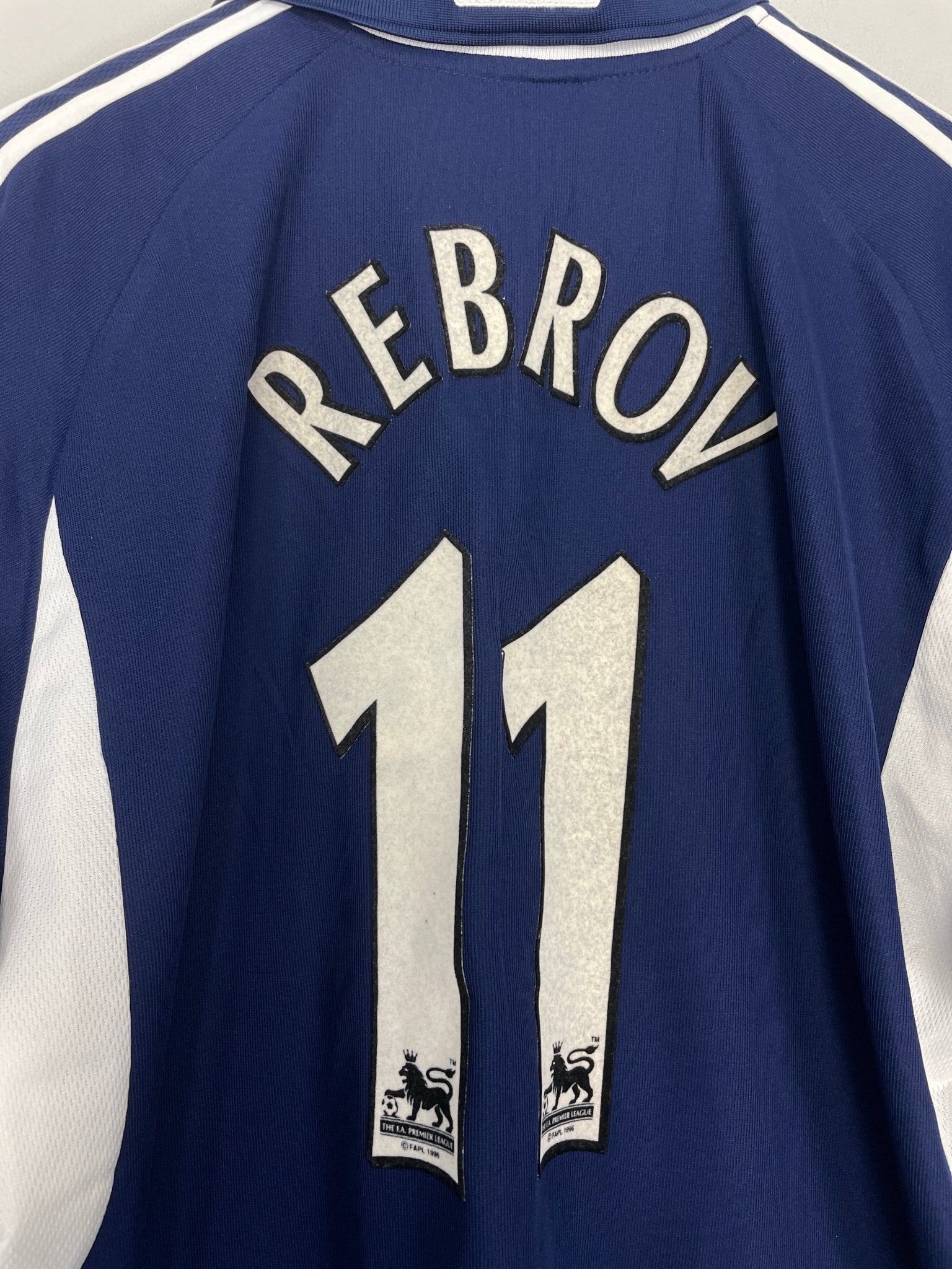 Shop 2000/01 TOTTENHAM REBROV #11 AWAY SHIRT (XL) ADIDAS, classic football shirts, vintage football shirts & retro soccer jerseys at Cult Kits