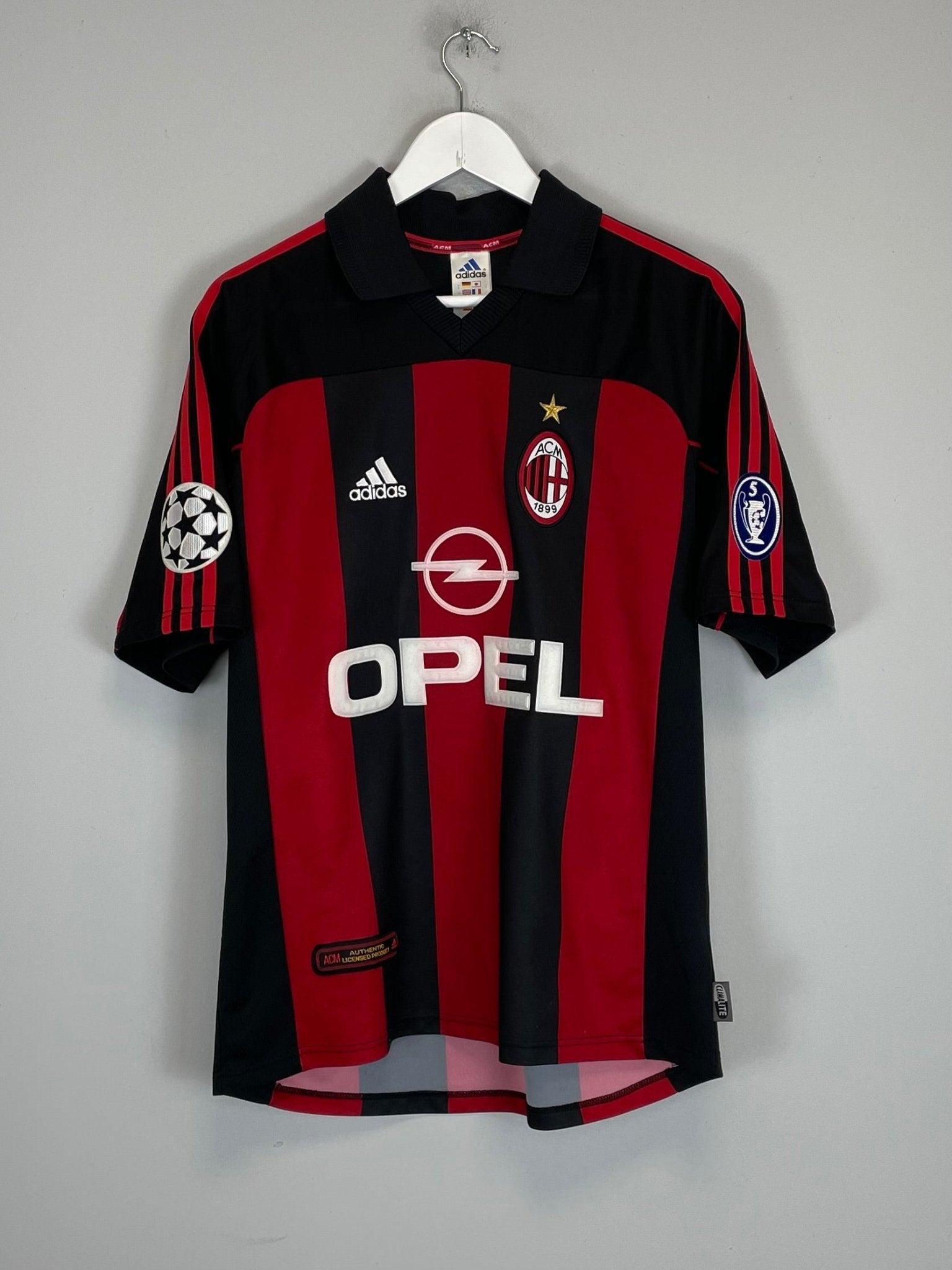 Shop 2000/02 AC MILAN BIERHOFF #20 C/L HOME SHIRT (M) ADIDAS, classic football shirts, vintage football shirts & retro soccer jerseys at Cult Kits