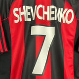Shop 2000/02 AC MILAN SHEVCHENKO #7 HOME SHIRT (L) ADIDAS, classic football shirts, vintage football shirts & retro soccer jerseys at Cult Kits