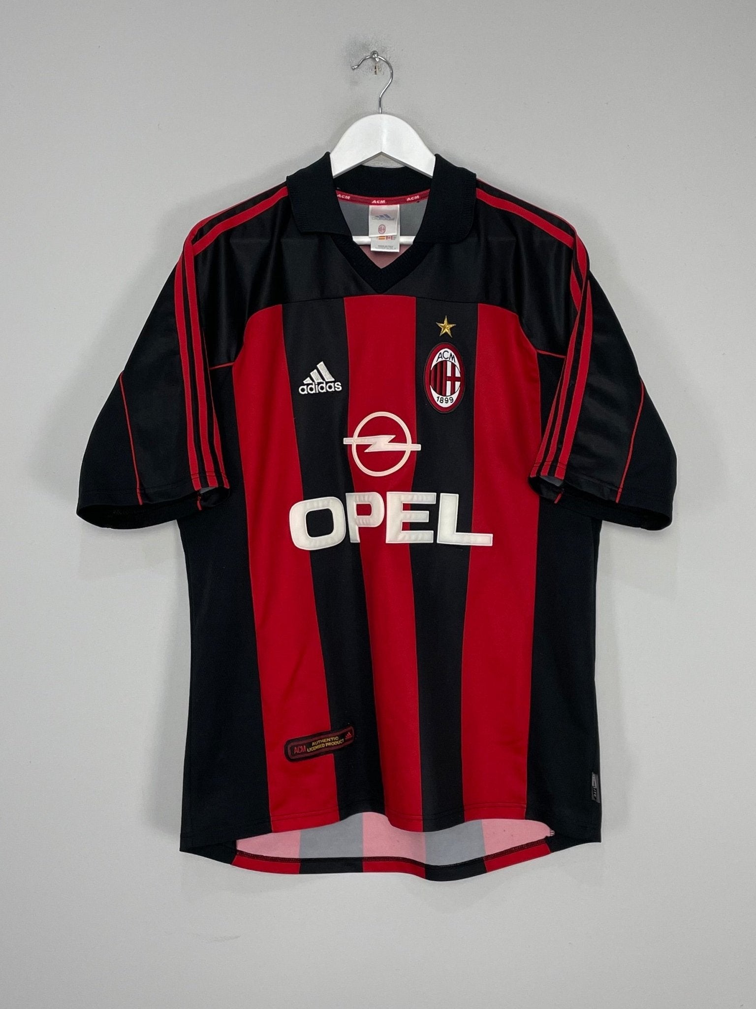 Shop 2000/02 AC MILAN SHEVCHENKO #7 HOME SHIRT (L) ADIDAS, classic football shirts, vintage football shirts & retro soccer jerseys at Cult Kits