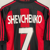 Shop 2000/02 AC MILAN SHEVCHENKO #7 HOME SHIRT (L) ADIDAS, classic football shirts, vintage football shirts & retro soccer jerseys at Cult Kits