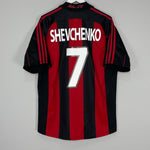 Shop 2000/02 AC MILAN SHEVCHENKO #7 HOME SHIRT (L) ADIDAS, classic football shirts, vintage football shirts & retro soccer jerseys at Cult Kits